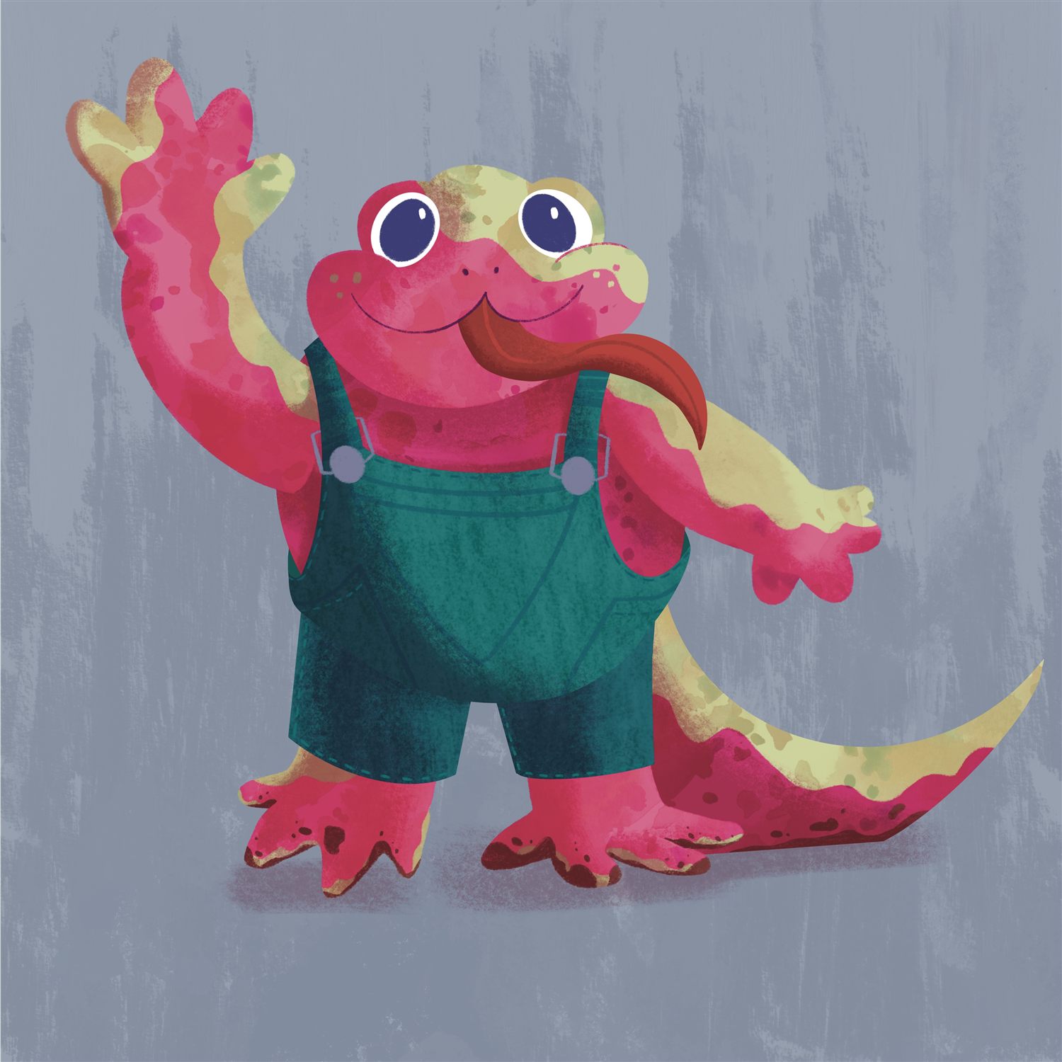 Chonk, a pink and red lizard
