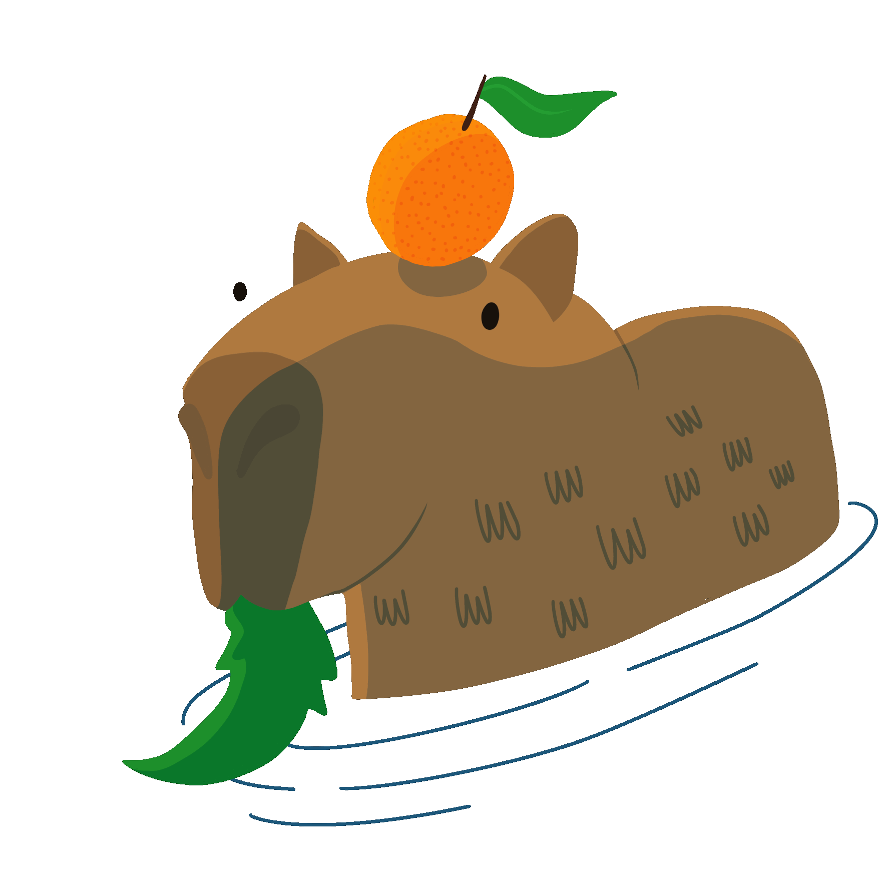 Animated capybara emote