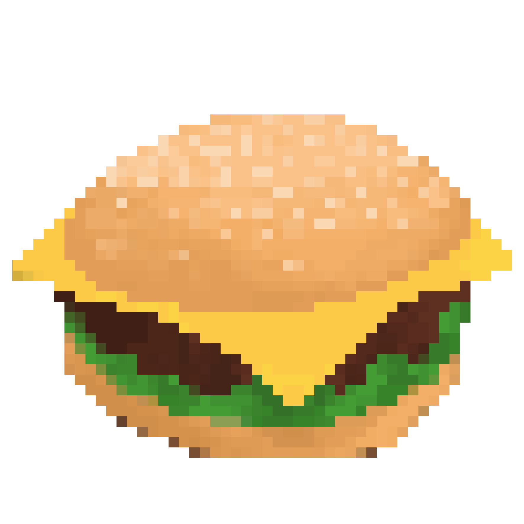Animated pixel-art burger emote