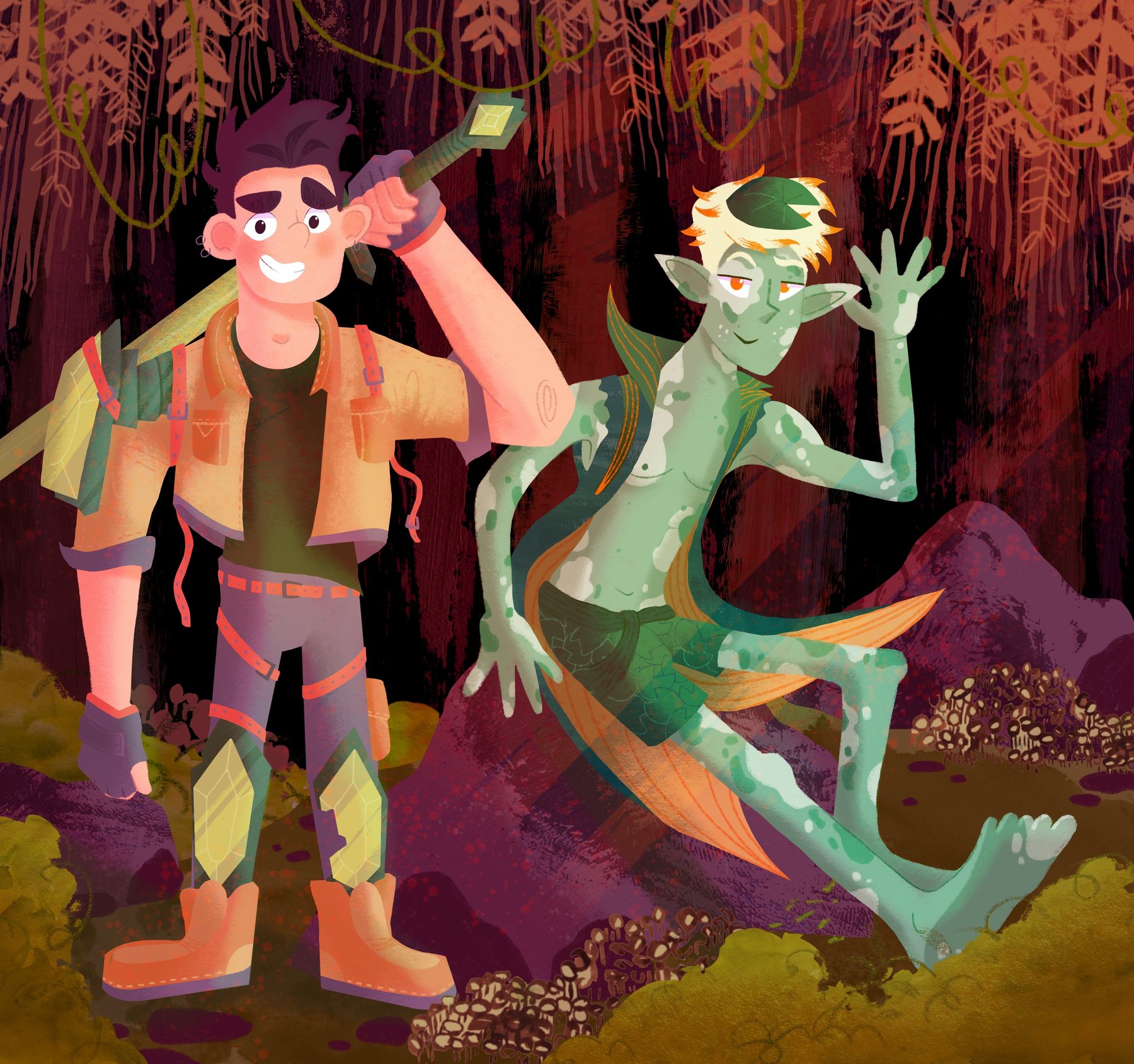 Dan and Koi together in the Grove