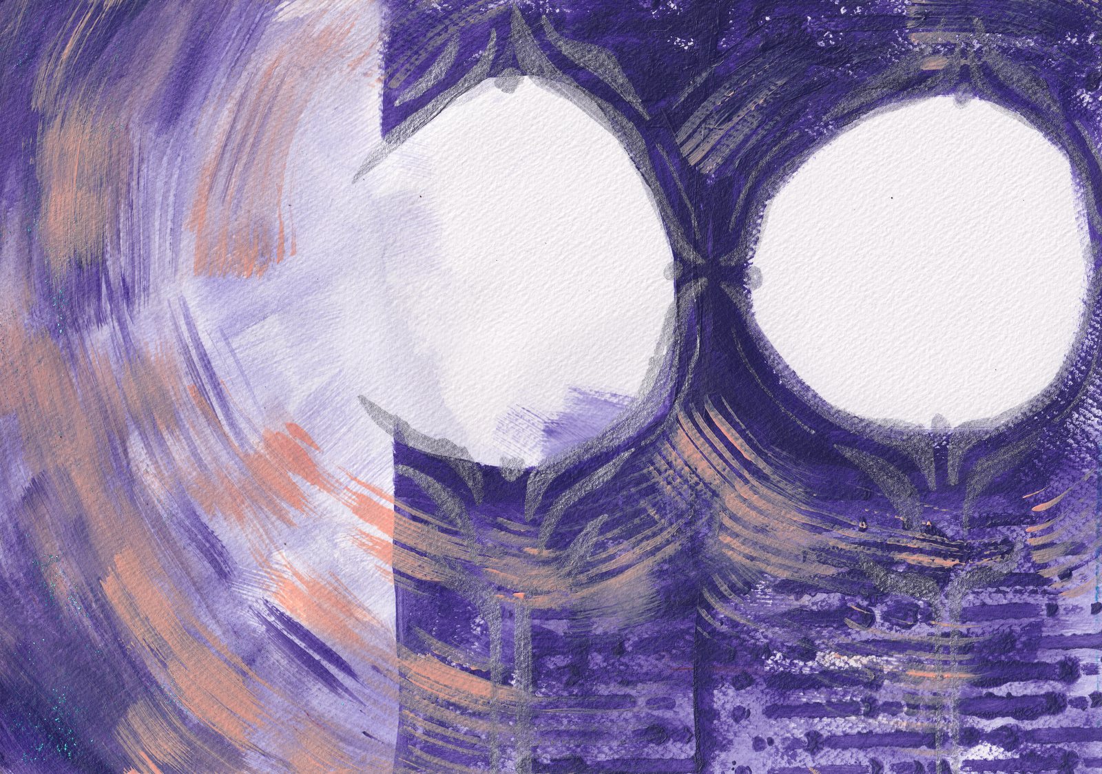 Painted texture study of the glowing tower