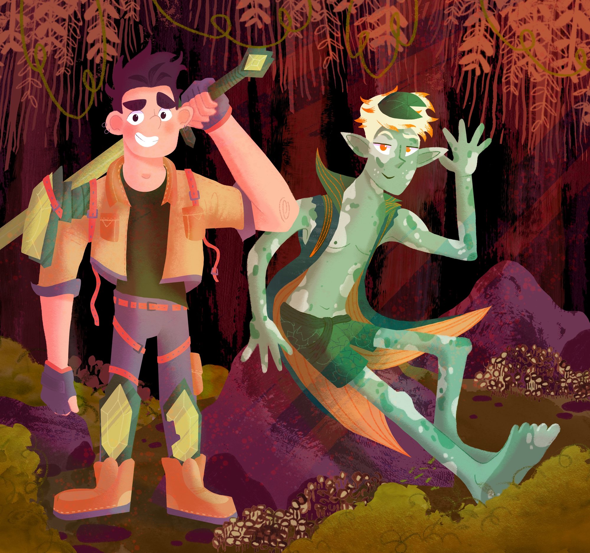 Koi and Dan together in the Grove