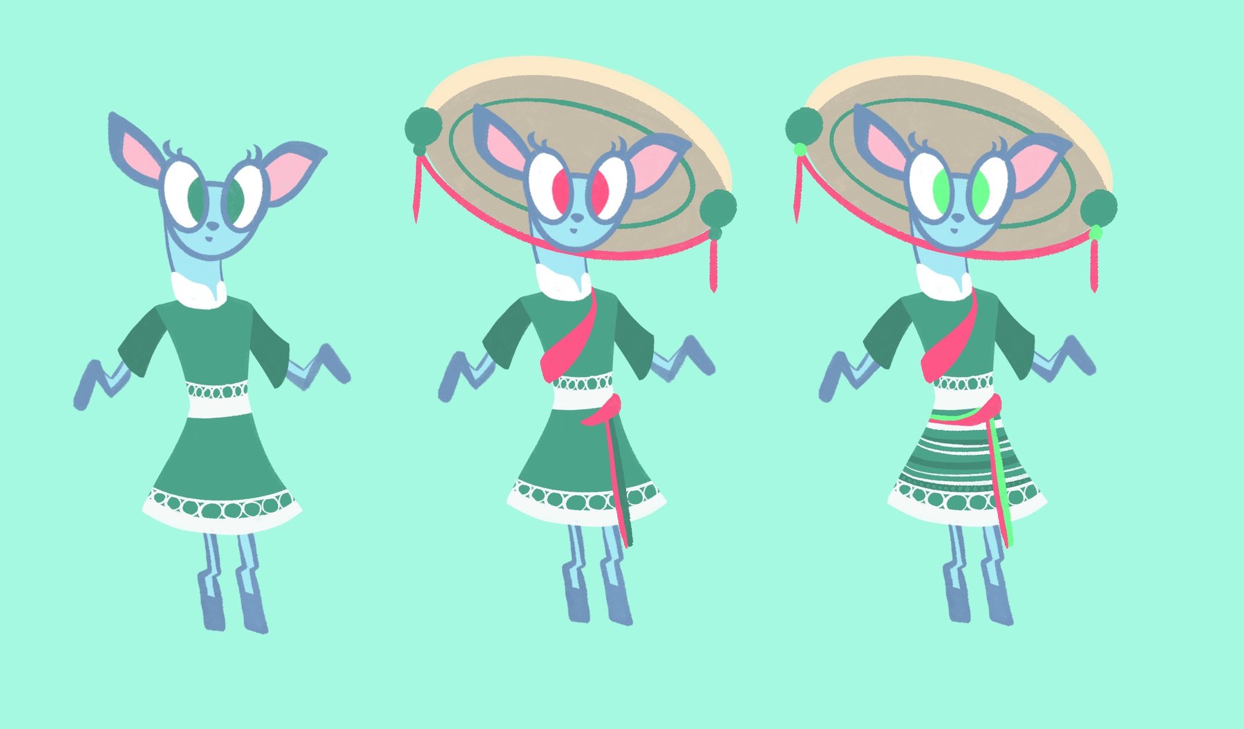 Lang Soong hat and outfit tests