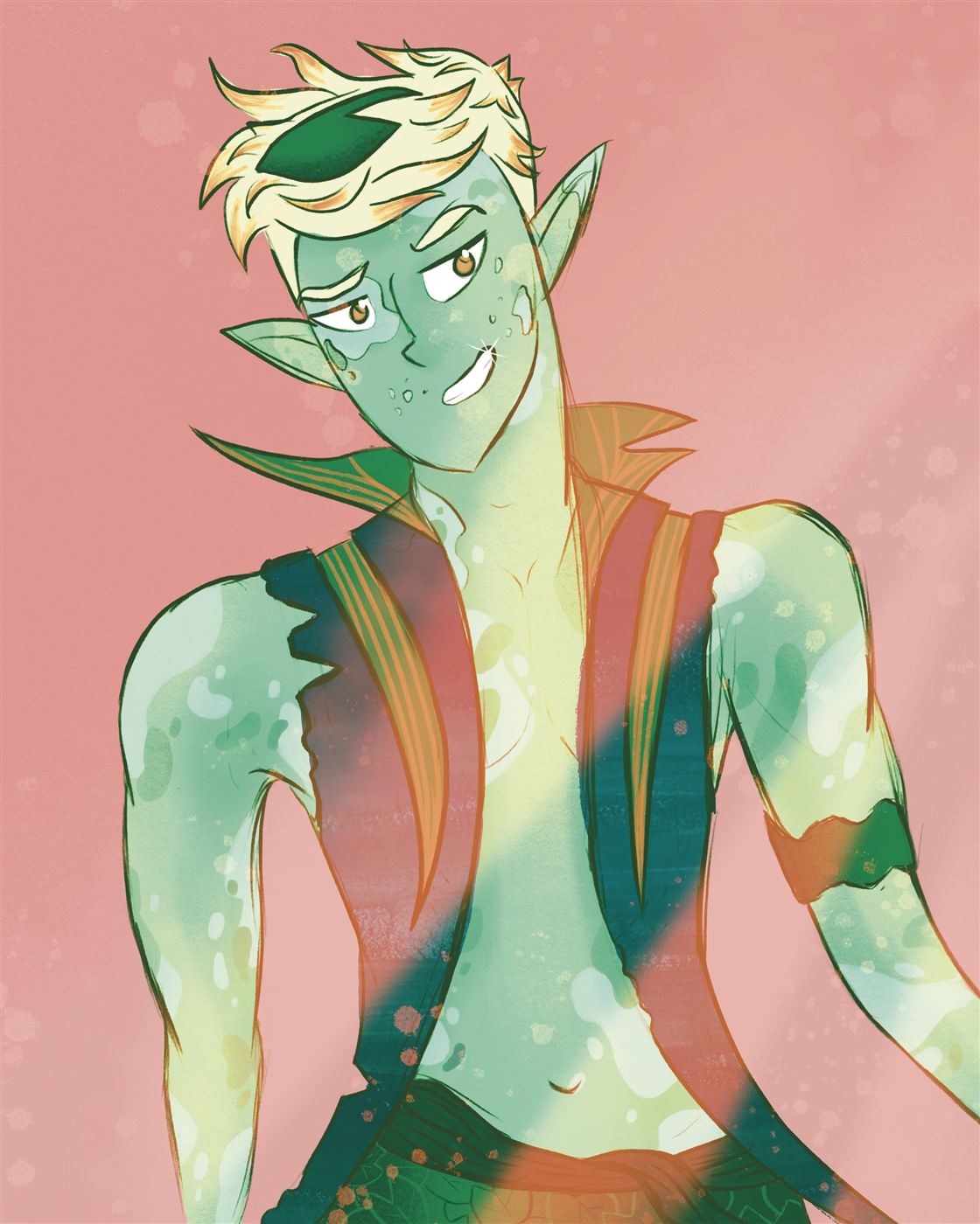 Koi, redesigned as a character of the sea